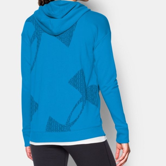 UA Under Armour Front Full Zip Blue Hooded Sweatshirt Hoodie Size Small NWT - Picture 7 of 8